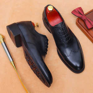 Chaussures plates décontractées et habillées pour hommes en cuir véritable respirant, légères, antidérapantes, idéales pour les affaires et les mariages en extérieur - Product Image 2