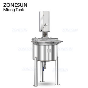 ZONESUN ZS-MB320L automatique 304 acier inoxydable personnalisé cosmétiques Lotion crème remuant réservoir de mélange avec agitateur de fouet - Product Image 6