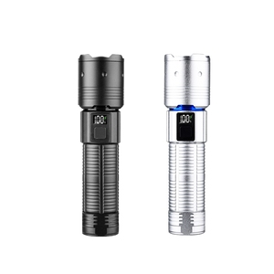 <span class=keywords><strong>Lampe</strong></span> <span class=keywords><strong>de</strong></span> <span class=keywords><strong>poche</strong></span> <span class=keywords><strong>de</strong></span> camping en alliage d'aluminium rechargeable pour l'extérieur <span class=keywords><strong>sans</strong></span> batterie Projecteur longue distance avec écran LCD - Product Image 1