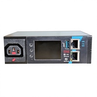 YESEEDER Smart Rack Mini PDU Pequeño de 2C13 Vías, 16A 230V, Uso Industrial, 2RJ45, 485, USB, IP Independiente, SNMP, MODBUS, MQTT, SMTP, PING