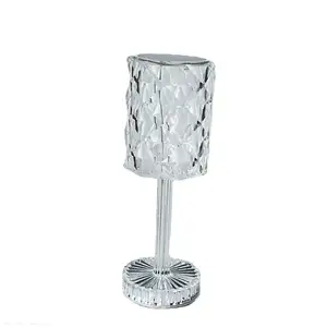 공장 정리 판매 크리스탈 테이블 램프 침실 로즈 램프 다이아몬드 가비츠 선 인터넷 레드 분위기 침대 옆 램프 꽃잎 물