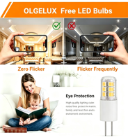 Ampoule LED G4 en forme de maïs AC/DC 12V 2W sans scintillement 250LM 360 degrés, lampe bi-broches 2700-6500K pour lustre et applique murale