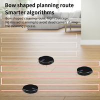 Aspirateur robot électrique intelligent Tuya APP à auto-recharge et fonction serpillière avec filtre HEPA et moteur sans balais pour usage domestique et hôtelier