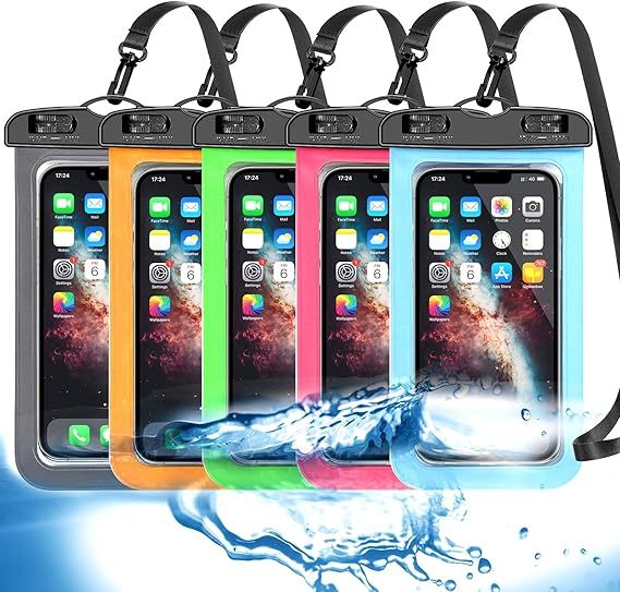 INNOPRO IPx8 Waterproof PVC Floating Dry Bag & Phone Pouch for iPhone 16/15 Pro Max/S24 & Etc.-Plain & Sports Design