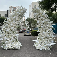 Arche de mariage élégante en forme de lune blanche de 8 pieds, faite à la main par IFG, décoration florale pour Noël et la rentrée scolaire