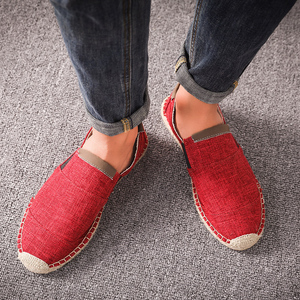 Scarpe da Pescatore Estive Slip-On da Uomo con Corda di Canapa Scarpe <span class=keywords><strong>Casual</strong></span> da Uomo in Tela Stile Vecchia Pechino Espadrillas da Uomo - Product Image 4