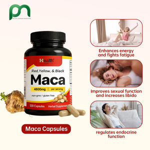 Cápsulas de Raíz de Maca Natural de Alta Pureza 1200MG, Suplementos Herbales, Potencia Extra para Hombres, Cápsulas de Maca para Adultos - Product Image 3