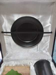 Juego de regalo de 5 piezas de porcelana negra con platillo, caja de regalo, logotipo personalizado, vajilla para acampar, oficina y hogar - Product Image 2