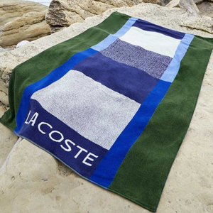 Telo da bagno da viaggio in tessuto Jacquard con logo di lusso spesso tessuto personalizzato spugna goffrato 100% telo <span class=keywords><strong>mare</strong></span> in microfibra - Product Image 1