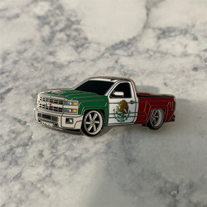 Pin de solapa de metal esmaltado personalizado con diseño de bandera mexicana y águila mexicana <span class=keywords><strong>para</strong></span> gorra, ideal <span class=keywords><strong>para</strong></span> coches <span class=keywords><strong>Chevy</strong></span> - Product Image 1