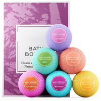 Billes de bain au beurre de karité étincelant, huile essentielle naturelle, sel de mer