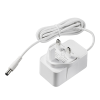 Adaptateur secteur DC 24W 12V 2A 24V 0.5A 5V 4A certifié CE RoHS UKCA, prise murale UK, pour éclairage LED, en matériau PC, à brancher