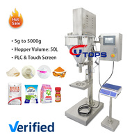 Remplisseur noir en acier inoxydable, distributeur de dosage de farine/étain, Machine à fermeture