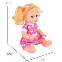 Poupée en vinyle de 14 pouces de haute qualité pour la vente en gros, accessoires de poupée, chariot de poupée avec yeux 3D