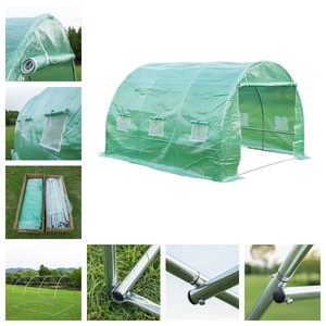 <span class=keywords><strong>Serre</strong></span> en polytunnel en acier portable résistante à l'hiver avec protection UV, cadre galvanisé imperméable - Product Image 2