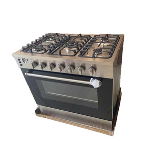 Estufa de gas de 90 cm con 5 quemadores, horno de acero inoxidable, independiente, para exportación - Product Image 5