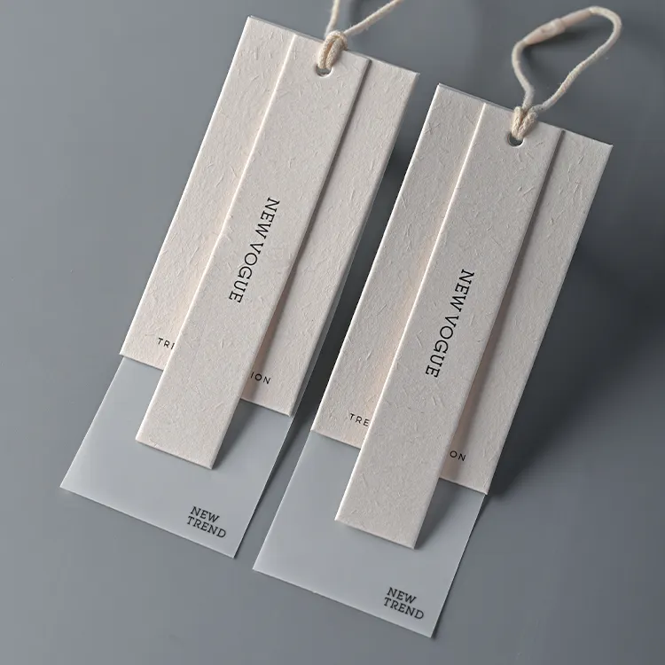Label gantung grosir kustom, label kertas harga Jepang sesuai pesanan pribadi untuk pakaian/
