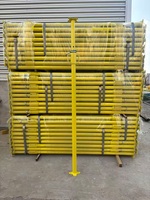 Puntal de Encofrado de Acero Q235 Pintado de Amarillo para Construcción, Soporte de Losa Ajustable en Altura