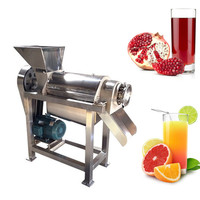 Commerciële sinaasappel-wortel-tomaten-citroen-fruit-gember-groente-schroefpers-sapmachine