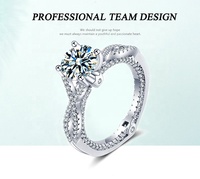 Design de luxe Double bague empilable Micro pavé cubique Zircon bague de mariage en diamant pour les femmes brillant CZ éternité bague de fiançailles