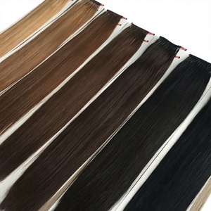 Tape <b>In</b> <b>Hair</b> <b>Extensions</b> Wavy Balayage Brown <b>Blonde</b> 100% Remy Human <b>Hair</b> - Product Image 1