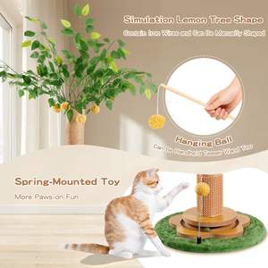 ZMaker Nouveau Grand Griffoir pour Chats d'Intérieur Adultes avec Corde en Sisal et Balle Suspendue pour Chats de Taille Moyenne à Grande - Product Image 3