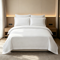 Parure de lit d'hôtel en coton ChamXue, housse de couette blanche, drap plat, drap-housse, taie d'oreiller, linge de lit d'hôtel de luxe
