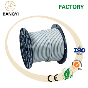 Tali Kawat Baja Galvanis 7x19 6x36 8x19S untuk Pengangkat Elevator, Tali Kawat Baja 6mm 8mm 10mm 12mm Harga - Product Image 1