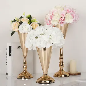 Vaso de suporte para flores, mesa de metal para decoração de casamento, estilo europeu, Nicro, mesa de aniversário, sobremesa, metal