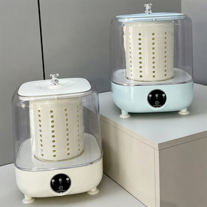 Mini lave-linge portable à chargement par le haut avec commande automatique pour usage domestique, couleur bleu clair, corps en plastique - Product Image 2