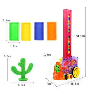 Nouveau Design 60 pièces lumière éducative électrique pose automatique dominos train jouets pour enfants - Product Image 6