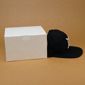 Custom Logo Black White Paper Hat Packaging Gift Box For Hats Foldable Gift Boxes