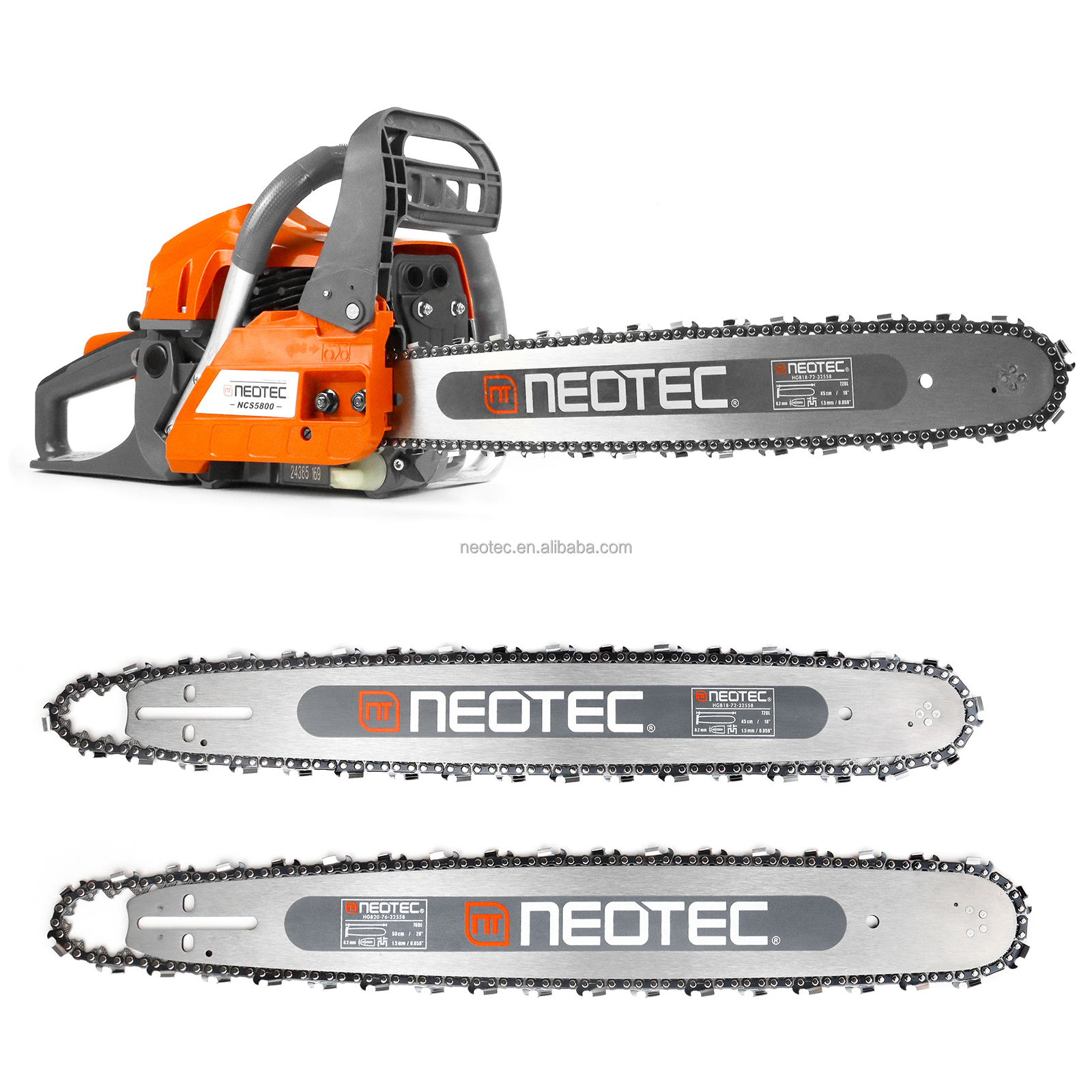 NEOTEC Chainsaw 58cc NCS5800 - Powerful Tree Cutting Machine