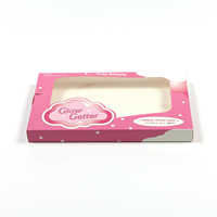 Boîte d'emballage personnalisée en PVC transparent et carton ivoire avec impression dorée pour cadeaux et emballages artisanaux