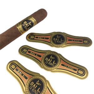 Custom <b>Logo</b> Label <b>Sticker</b> Print Adhesive Waterproof Vinyl Paper Round Thank You <b>Stickers</b> Roll Packaging Labels Cigar Label - Product Image 5