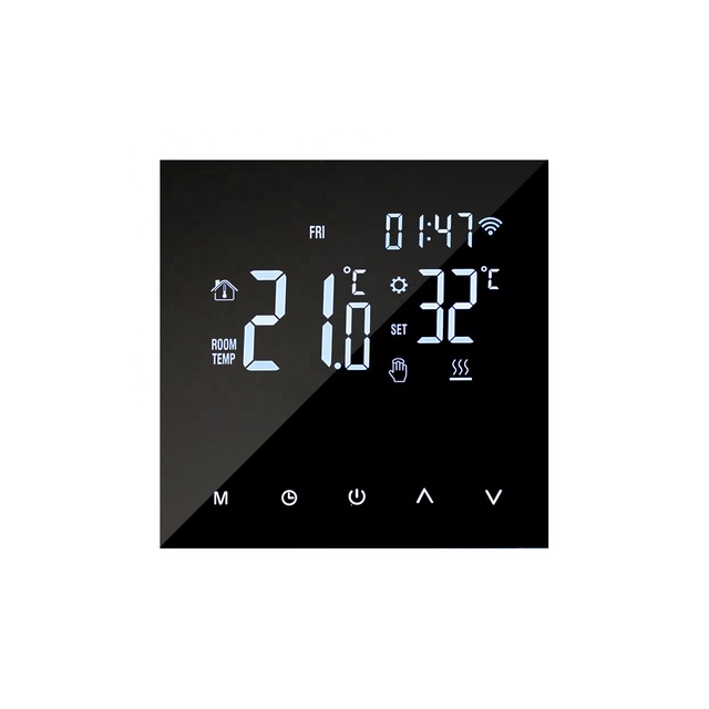Myuet Latest Product Smart WiFi Touch Screen Thermostat Temperature Controller Connect With Tuya App