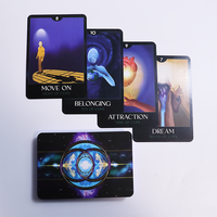 Vente en gros de cartes Oracle personnalisées en or 24 carats recyclées, impression CMYK et PMS, jeu de tarot sur papier avec boîte cadeau