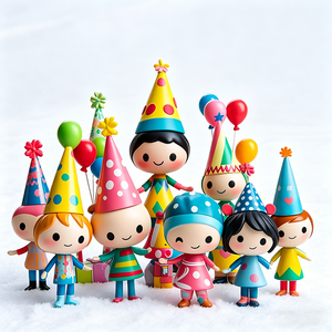 Figuras Chibi Coloridas para Fiestas, Set de Muñecas de Dibujos Animados, Juguete Coleccionable de Moda, Decoración para el Hogar, Regalo de Cumpleaños - Product Image 6