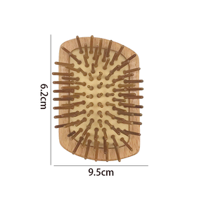 Mini Peine de Madera Natural Hecho a Mano, Herramienta para el Cuidado del Cabello de Zelkova, Cepillo con Cojín de Aire para Masaje del Cuero Cabelludo, Cómodo para Salón y Viajes, Personalizable - Product Image 6