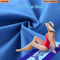 Serviettes de plage en microfibre à séchage rapide avec logo personnalisé par sublimation, légères, sans sable, douces et absorbantes