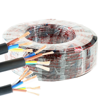 Kabel RVVP 26 AWG 24 AWG 22 AWG 2-8 Inti Kawat Tembaga Terpilin Isolasi PVC Untuk Bangunan dan Industri Warna Abu-abu Selubung Lunak