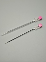 Aiguille de ponction spinale jetable en acier inoxydable certifiée CE, canule à bout arrondi de 50 mm pour anesthésie, noire, 18G, Classe III, en éthylène