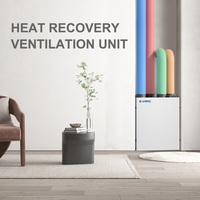 Ventilateur double flux VMC & MVHR Récupérateur de chaleur Système ERV Récupérateur d'air pour appartement, cuisine, salle de bain Forme rectangulaire