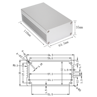 Boîtier en aluminium pour PCB, profil de boîtier de commande, boîtier en aluminium extrudé, boîtier de PCB usiné CNC