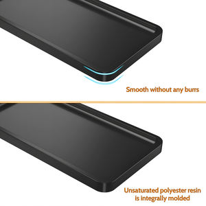 Plateau de réservoir de toilette plateaux de salle de bain noirs plateau de vanité pour la boîte d'organisateur de décor à la maison - Product Image 3