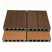 Plancher en composite bois-plastique à emboîtement carré co-extrudé simple face, texture naturelle, antidérapant, résistant à l'humidité