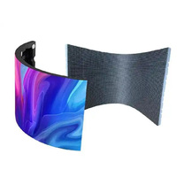 P2.5 layar Display LED fleksibel lengkung layar LED lunak kolom lingkaran LED untuk bisnis swalayan dalam ruangan