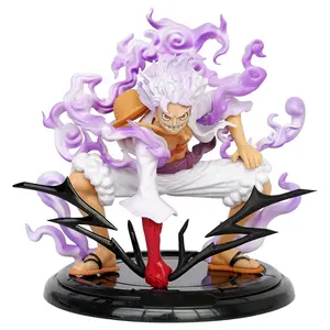 New 19cm Luffy Gear 5 Anime Figure Sun God Nikka PVC Action Figurine Statue Collectible Model Doll Toys Children Gifts