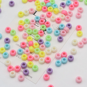 Cuentas Redondas de Resina Coloridas de 500g/bolsa, con Forma de Corazón, para Manualidades, con Orificio Grande, para Niños, para Hacer Pulseras y Collares - Product Image 6