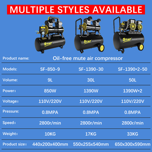 40L 1100W*2 220V Cheap Price Manufacturer Silent Portable <b>Small</b> Oil Free <b>Pump</b> Silent Oil-Free Sile - Product Image 2